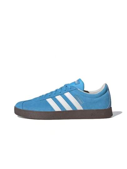 Adidas حذاء أديداس VL COURT 2.0 Vl Classic الرياضي المريح ذو الرقبة المنخفضة للجنسين باللونين الأزرق والأبيض