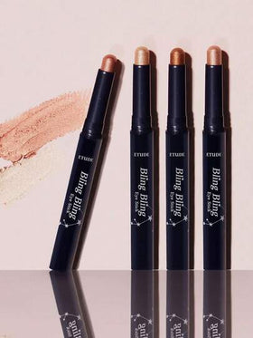 ETUDE 15 ظل عيون على شكل قوس وبريق ذهبي، بتركيبة ماسية لامعة، بتغليف مقاوم للانزلاق، بتغطية لونية عالية بلمسة واحدة، بدون كعكعة أو تجعد، مقاوم للتجعد على الطريقة الكورية، مكياج عيون مشرق، مبرز للجسم، سريع وسهل الاستخدام، مستحضرات تجميل كورية، 1.5 جرام/0.0