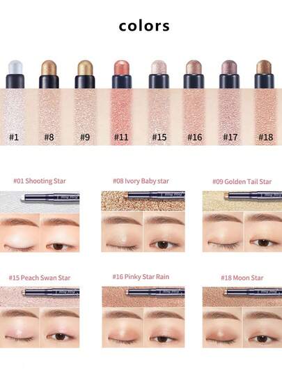ETUDE 15 ظل عيون على شكل قوس وبريق ذهبي، بتركيبة ماسية لامعة، بتغليف مقاوم للانزلاق، بتغطية لونية عالية بلمسة واحدة، بدون كعكعة أو تجعد، مقاوم للتجعد على الطريقة الكورية، مكياج عيون مشرق، مبرز للجسم، سريع وسهل الاستخدام، مستحضرات تجميل كورية، 1.5 جرام/0.0