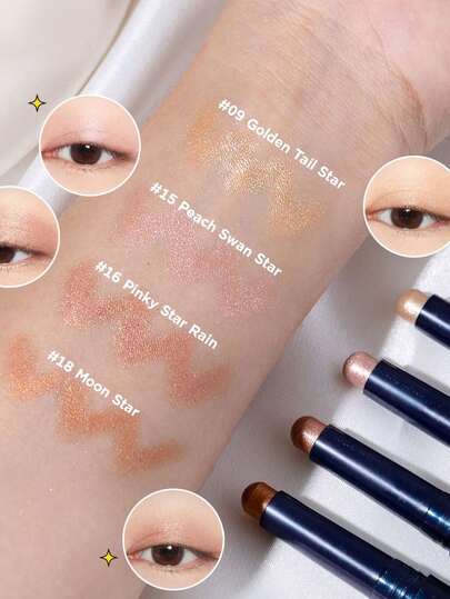 ETUDE 15 ظل عيون على شكل قوس وبريق ذهبي، بتركيبة ماسية لامعة، بتغليف مقاوم للانزلاق، بتغطية لونية عالية بلمسة واحدة، بدون كعكعة أو تجعد، مقاوم للتجعد على الطريقة الكورية، مكياج عيون مشرق، مبرز للجسم، سريع وسهل الاستخدام، مستحضرات تجميل كورية، 1.5 جرام/0.0