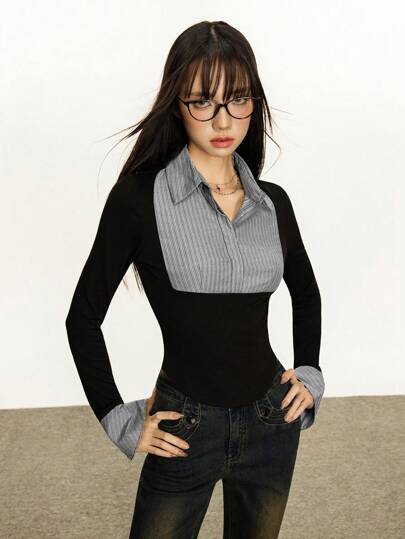 Rina Fox قميص بأكمام قصيرة منقّشة, ملابس علوية بأكمام طويلة, ملابس رمضان