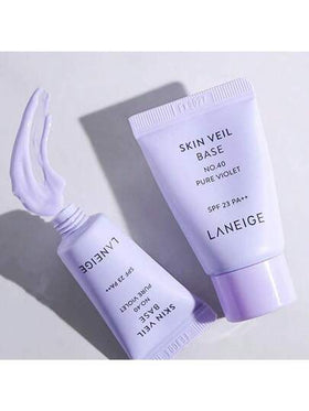 Laneige قاعدة بشرة حجم السفر رقم 40 بوري فيولت SPF 23 PA++ 10مل/0.34 أونصة