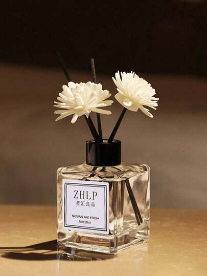 قطعة واحدة عطر منزلي من الأريج 50 مل للأجواء المنعشة والمحرقة بتأثير دائم للحمام والمرحاض ، التعطير بدون نيران (الكمية العشوائية من الزهور الزخرفية/عيدان أريج)