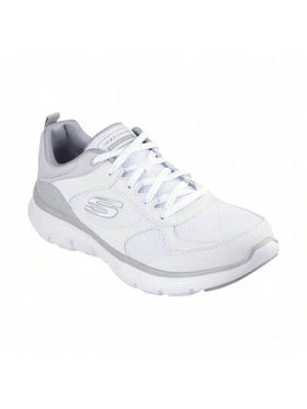 Skechers حذاء رياضي سكتشرز فلكس أدفانتيج 5.0 232821-Wgy للرجال باللون الأبيض والرمادي
