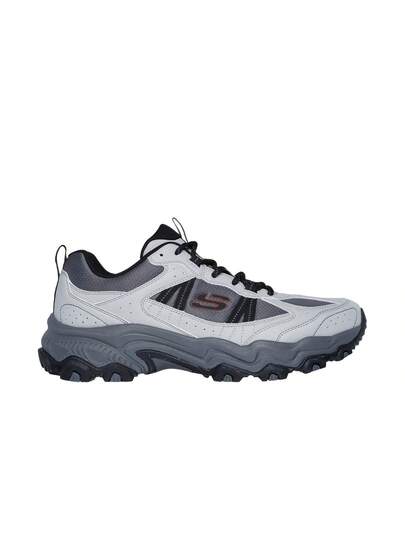 حذاء رياضي Skechers Stamina At 237527-Gyor للرجال باللونين الرمادي والبرتقالي