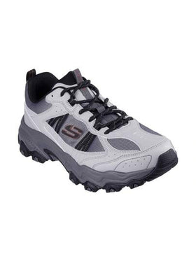 حذاء رياضي Skechers Stamina At 237527-Gyor للرجال باللونين الرمادي والبرتقالي