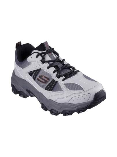 حذاء رياضي Skechers Stamina At 237527-Gyor للرجال باللونين الرمادي والبرتقالي