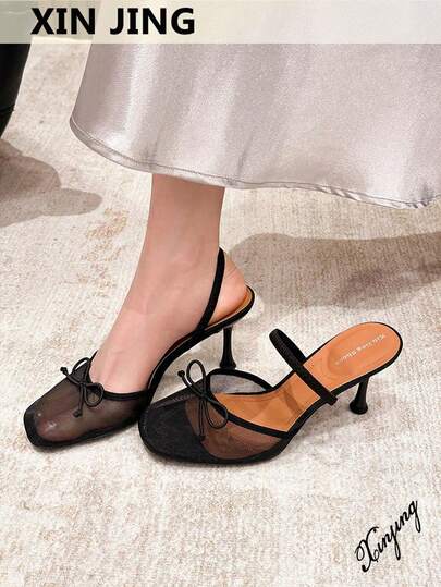 Xin Jing Shoes أحذية كاجوال للنساء في فصل الخريف/الشتاء، ذات تصميم أنيق وجذاب، بفتحات مزينة بالراين ستون، بكعب متوسط، مناسبة للحفلات