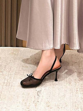 Xin Jing Shoes أحذية كاجوال للنساء في فصل الخريف/الشتاء، ذات تصميم أنيق وجذاب، بفتحات مزينة بالراين ستون، بكعب متوسط، مناسبة للحفلات