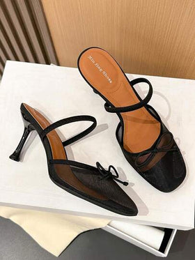 Xin Jing Shoes أحذية كاجوال للنساء في فصل الخريف/الشتاء، ذات تصميم أنيق وجذاب، بفتحات مزينة بالراين ستون، بكعب متوسط، مناسبة للحفلات