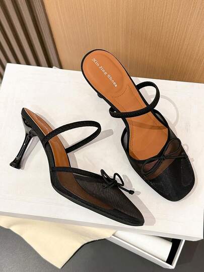 Xin Jing Shoes أحذية كاجوال للنساء في فصل الخريف/الشتاء، ذات تصميم أنيق وجذاب، بفتحات مزينة بالراين ستون، بكعب متوسط، مناسبة للحفلات