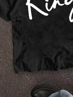 SHEIN Leap Crew تي شيرت كاجوال بأكمام قصيرة وطباعة جرافيك للمراهقين الصبية، مناسب للصيف