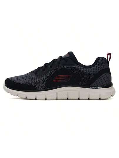 Skechers أحذية رجالية كاجوال، أحذية رياضية كاجوال برباط، مريحة وخفيفة الوزن للاستخدام اليومي، طراز 232699-BKRD