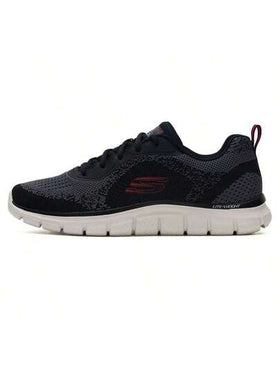 Skechers أحذية رجالية كاجوال، أحذية رياضية كاجوال برباط، مريحة وخفيفة الوزن للاستخدام اليومي، طراز 232699-BKRD