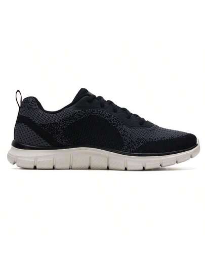 Skechers أحذية رجالية كاجوال، أحذية رياضية كاجوال برباط، مريحة وخفيفة الوزن للاستخدام اليومي، طراز 232699-BKRD
