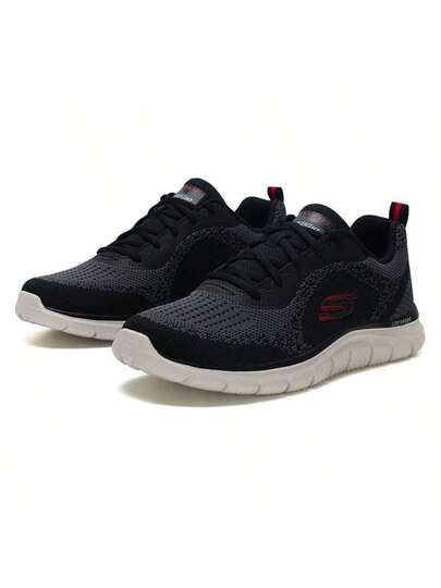 Skechers أحذية رجالية كاجوال، أحذية رياضية كاجوال برباط، مريحة وخفيفة الوزن للاستخدام اليومي، طراز 232699-BKRD