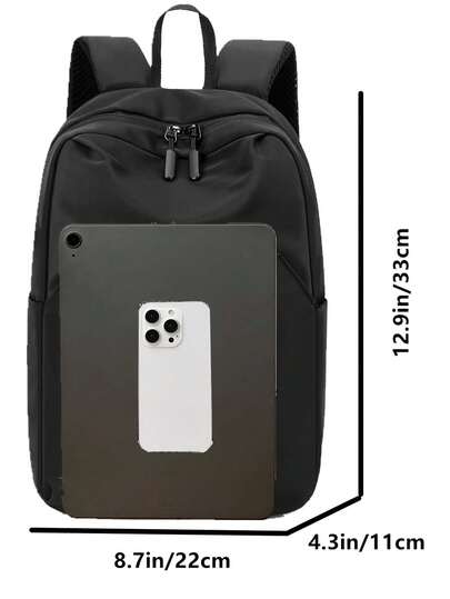حقيبة ظهر صغيرة كاجوال أسود بسيطة لحقيبة المدرسة والكلية وحقيبة الكمبيوتر المحمول، حقيبة ظهر كبيرة للسفر والتنقل، حقيبة خفيفة للمدرسة والصيف، حقيبة ظهر هدايا عيد الميلاد والشتاء والعطلات، حقيبة ظهر رجالية سوداء للسفر والتنزه والخارج متعددة الوظائف وعصرية