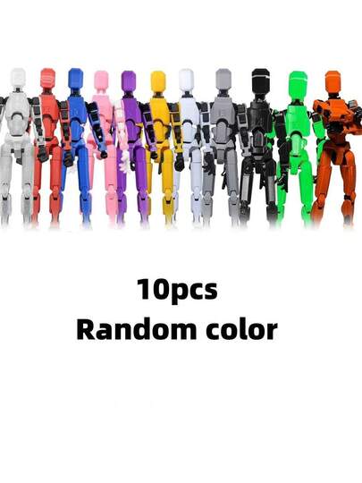 مجموعة من 6+ دمى روبوت وإكسسواراته تجميع تربوي DIY 13 الحظ الكامل المفصلي قابل للتحريك، ألعاب 13 ثلاثية الأبعاد مطبوعة، ألعاب إرتياح من التوتر (بعض الألوان مشحونة عشوائيًا)