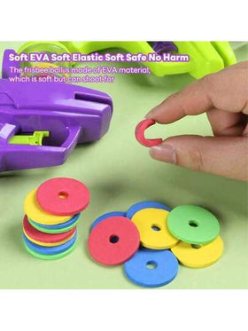 قاذف طبق طائر ناعم للأطفال قطعة واحدة، مسدس لعبة بطلقات مستمرة من الإيفا على شكل جزر، لعبة تفاعلية بين الطفل والوالد بمسدس رصاصات ناعمة، لعبة تفاعلية للداخل والخارج، هدايا أعياد الأطفال، قاذفات أقراص، هدية عيد الميلاد، ألعاب الأولاد