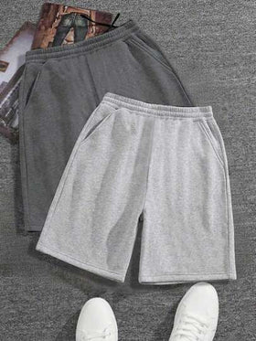 2قطعة شورت 3/4 غير ملتصق للأولاد والمراهقين للرياضة الخارجية والاستخدام اليومي، من خامة الحرير الحليبي، مناسب للربيع/الصيف/الخريف