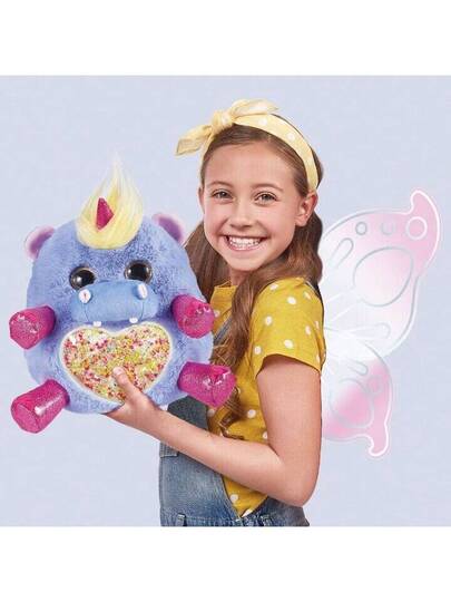 ZURU كائن حيوان محشو قابل للجمع بطول 11 بوصة من نوع Rainbocorns Fairycorn Surprise - بيضة مفاجأة نهائية، أجنحة فراشة قابلة للارتداء، بطانة jednorożec، قلب من الترتر اللامع، للأعمار 3+ للبنات والأطفال (عشوائي)