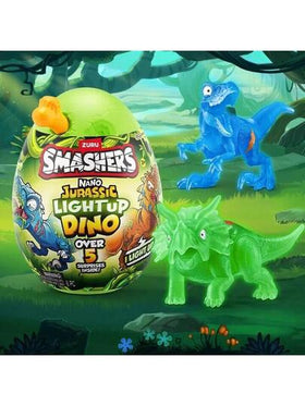 ZURU صندوق أعمى صغير من Nanoassiassic Luminous Box - 6 تصاميم مفاجأة دينو عشوائية مع ريش فلورسنت، هدية عيد ميلاد مثالية للأولاد، بيض صغير قابل للتجميع مع أكثر من 5 مفاجآت في الداخل