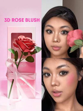 SHEGLAM بودرة أحمر الخدود الوردية من Pink Ribbon Rose أحمر خدود وردي مقاوم للماء يدوم طويلاً ذو صبغة عالية لا يتلاشى توهج طبيعي يدوم طويلاً مكياج خفيف الوزن للوجه حمره بلشر علامة تجارية جمال مكياج ميكب مستحضرات تجميل للنساء الفتيات مثالي لفصل الشتاء الربي