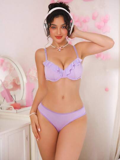 PetitDoll 2 حبة مجموعة سلسلة وجامينة مصممة بشكل جذاب وبسيط (مع سلك، سروال مثلث)