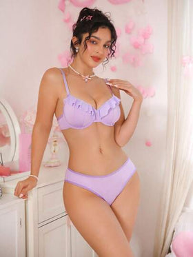 PetitDoll 2 حبة مجموعة سلسلة وجامينة مصممة بشكل جذاب وبسيط (مع سلك، سروال مثلث)