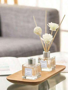 2 وحدة من معطر الزيوت العطرية بدون لهب، عيدان رافيا للزهور الجافة، البخور الصندل، مجموعة مُنقي الروائح المنزلية والغرفة والحمام، جهاز نشر العطور