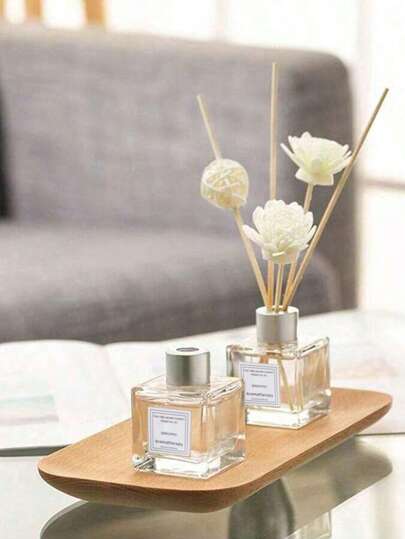 2 وحدة من معطر الزيوت العطرية بدون لهب، عيدان رافيا للزهور الجافة، البخور الصندل، مجموعة مُنقي الروائح المنزلية والغرفة والحمام، جهاز نشر العطور