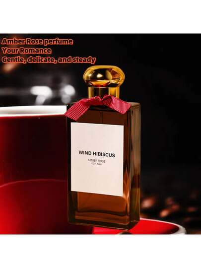 عطر وردة كهرمانية 50 مل، عطر طويل الأمد، وردي رومانسي، أنيق كرائحة أنثوية ناضجة، مزيج من رائحة اليسمين الناعمة ونغمات الخوخ، دافئ، ساحر، لطيف، رقيق، ثابت، يرمز للأبدية، يتناسب تمامًا مع حياتك اليومية والعمل
