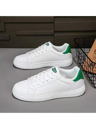 أحذية رياضية بيضاء جديدة للرجال، أحذية كاجوال مبركن للأزواج، حذاء كاشوال خارجي قابل للتنفس وغير قابل للانزلاق للطلاب، ربيع/صيف