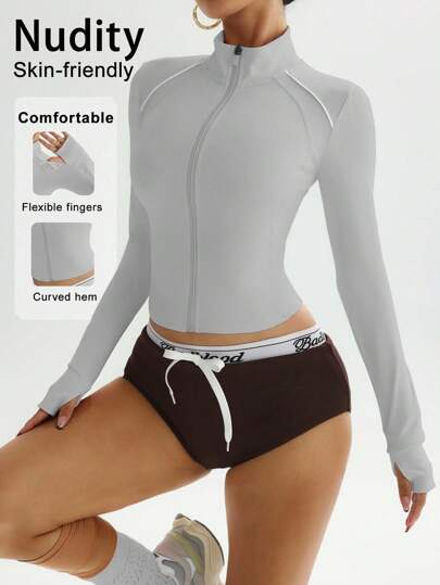 Easithlete كتلة اللون إلى الأمام الموضة، الشكل المطفي، أداء متدرج، تصميم حامل وكامل السحاب التحولاتم إلى الشارع، صورة ظلية أنيق مع تفاصيل المؤنث، الأناقة الوظيفية، اللون البوب النشط أناقة الإفطار، لباس علوي التمرين المثيرة، سحاب يصل ارتداء، أنثوي أنمي-لبا