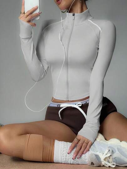 Easithlete كتلة اللون إلى الأمام الموضة، الشكل المطفي، أداء متدرج، تصميم حامل وكامل السحاب التحولاتم إلى الشارع، صورة ظلية أنيق مع تفاصيل المؤنث، الأناقة الوظيفية، اللون البوب النشط أناقة الإفطار، لباس علوي التمرين المثيرة، سحاب يصل ارتداء، أنثوي أنمي-لبا