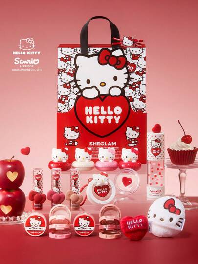 Hello Kitty｜SHEGLAM المجموعة الكاملة علامة تجارية جمال مكياج ميكب مستحضرات تجميل للنساء الفتيات مثالي لفصل الشتاء الربيع مثالي ل- Y2K أزياء أنيقة رمضان هدية حفلة جاهز أفضل لون