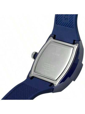 Guess ساعة يد كوارتز متعددة الوظائف للرجال GW0203G7، قرص أزرق مجوف مع سوار مرن، ساعة كاجوال مناسبة للمناسبات اليومية والأعمال، هدية عيد ميلاد ممتازة للأب أو الحبيب