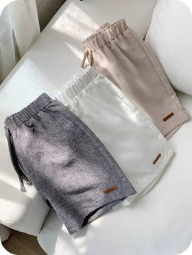 SHEIN 3 قطع/مجموعة شورتات قصيرة مريحة للأطفال/المراهقين الذكور للاستخدام اليومي، مزينة بالرقع، قصة مستقيمة وفضفاضة، 3 أنماط مختلفة