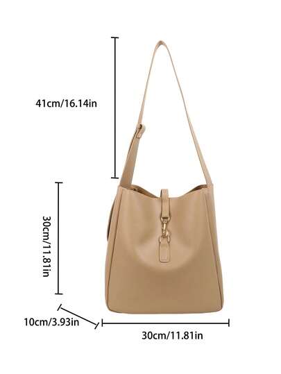 حقيبة كروس بودي كاجوال للنساء - لون أحادي، مصنوعة من مادة بي يو ذات طبقتين، إغلاق مغناطيسي، حزام كتف قابل للتعديل - تصميم خفيف الوزن، مناسبة للتنقل والأوقات الحرة والمواعدة، طراز بسيط، استخدام متعدد الأغراض
