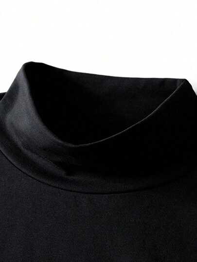 ALTZTAR قميص تي شيرت رجالي بياقة عالية وأكمام قصيرة، فضفاض وخفيف، تصميم بسيط وأنيق، مناسب للصيف