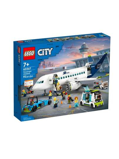 LEGO طائرة ركاب مدينة لعبة - مجموعة ألعاب بناء للأولاد والبنات، من عمر 7 سنوات فما فوق - هدية تعليمية للأطفال - مع ألعاب مركبات قابلة للبناء و 9 شخصيات صغيرة - 60367