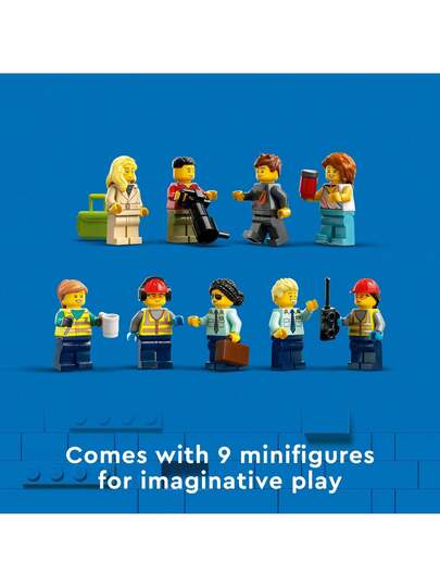 LEGO طائرة ركاب مدينة لعبة - مجموعة ألعاب بناء للأولاد والبنات، من عمر 7 سنوات فما فوق - هدية تعليمية للأطفال - مع ألعاب مركبات قابلة للبناء و 9 شخصيات صغيرة - 60367