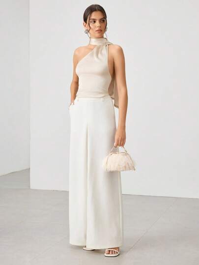 SHECARRY حقيبة يد نسائية ذات شبكة وكشكشة
