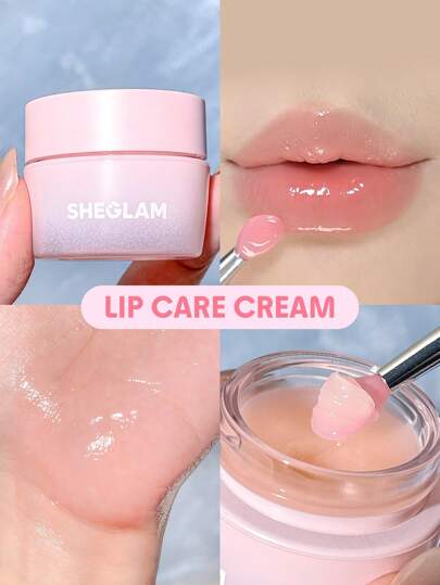 SHEGLAM كريم العناية بالشفاه Pillow Lips قناع إصلاح الشفاه أثناء الليل يقلل من الخطوط الدقيقة في الشفاه قناع الشفاه أثناء النوم زيت بذور الجوجوبا خلاصة الشفاه بلسم الشفاه فيتامين E برايمر الشفاه روج تنت أرواج علامة تجارية جمال مكياج ميكب مستحضرات تجميل...