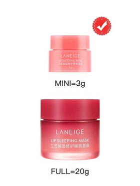 Laneige قناع النوم للشفاه [ميني] من لانيج (توت)، 3 جرام / مصنوع بفيتامين سي وزيت بذور موروموروا وزبدة الشيا، مكونات مضادة للأكسدة، مصمم للشفاه الجافة والمتشققة / مغذي، مرطب، فيتامين سي، زيت بذور موروموروا وزبدة الشيا، مكونات مضادة للأكسدة، شفاه جافة ومتشق