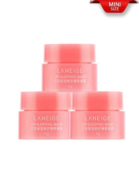 Laneige قناع النوم للشفاه [ميني] من لانيج (توت) 3 جم * 3/9 جم - مصنوع بفيتامين سي وزيت بذور موروموروا وزبدة الشيا، مكونات مضادة للأكسدة، مصمم للشفاه الجافة والمتشققة - مغذي، مرطب، فيتامين سي، زيت بذور موروموروا وزبدة الشيا، مكونات مضادة للأكسدة، شفاه جافة