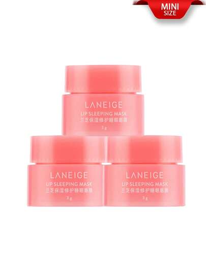Laneige قناع النوم للشفاه [ميني] من لانيج (توت) 3 جم * 3/9 جم - مصنوع بفيتامين سي وزيت بذور موروموروا وزبدة الشيا، مكونات مضادة للأكسدة، مصمم للشفاه الجافة والمتشققة - مغذي، مرطب، فيتامين سي، زيت بذور موروموروا وزبدة الشيا، مكونات مضادة للأكسدة، شفاه جافة