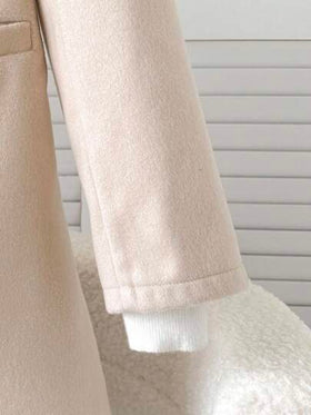SHEIN Serisse Kids معطف متوسط الطول مع جيب وياقة كلاسيكية مناسب للبنات المراهقات، مناسب للأسبوع، الخروجات العادية، العودة إلى المدرسة، الخريف/الشتاء، معطف بنات، معطف بنات، معطف مراهقات، معطف بنات شتوي