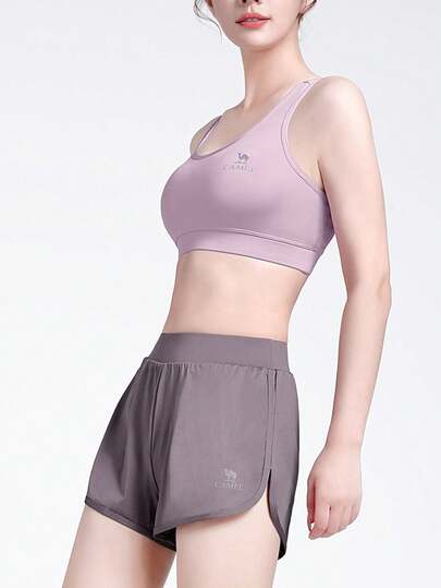CAMEL CROWN بدلة يوجا للنساء، حماية من الشمس، ملابس رياضية أنيقة، قابلة للتنفس، للراحة والتدريب الرياضي، بدلة خماسية القطع