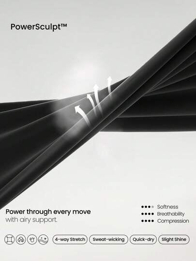 GLOWMODE سروال رياضي قصير 31 بوصة من نوع Powersculpt™-Air، سريع الجفاف، مرن، مُلطف للخياطة، مناسب للركض والتمارين الرياضية عالية التأثير